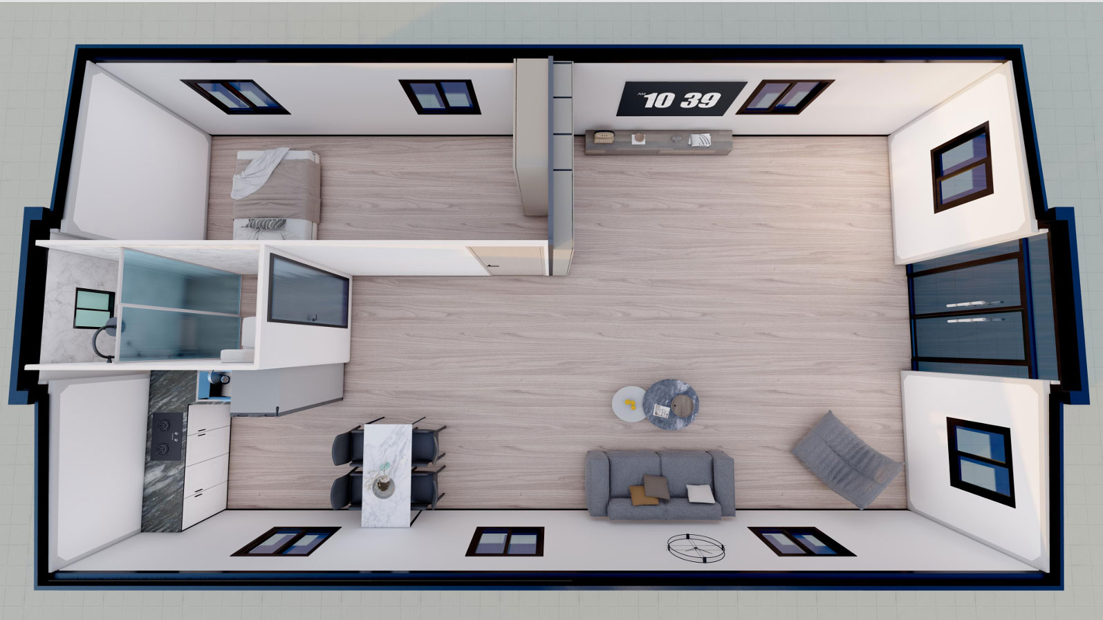 40ft Double-wing Expandable House(Image1) 40ft Double-wing Expandable House(Image1)